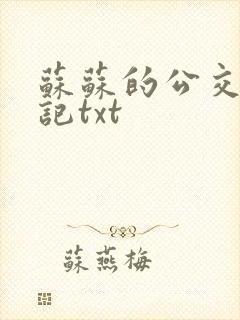 苏苏的公交车日记txt封面