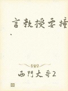 言教授要撞坏了.封面