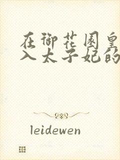 在御花园皇上进入太子妃的小说封面