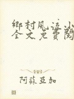 乡村风流小傻子全文免费阅读