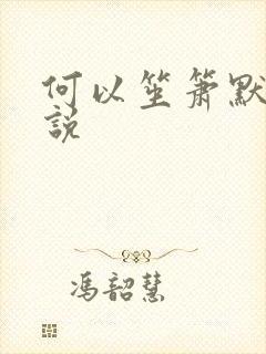 何以笙箫默 小说