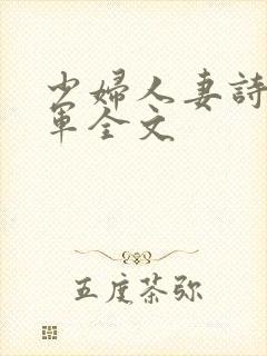 少妇人妻诗雨小军全文