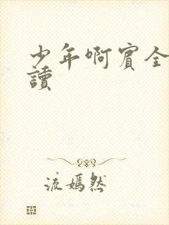少年啊宾全文阅读封面