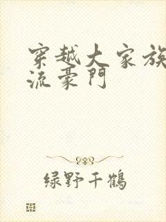 穿越大家族之风流豪门