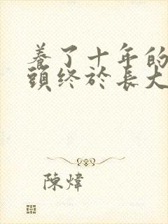 养了十年的小丫头终于长大了