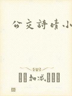 公交诗晴小说