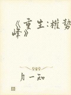 《重生:权势巅峰》