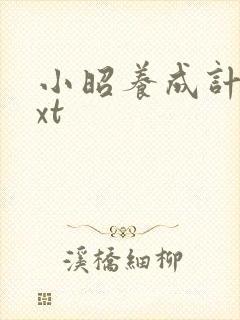 小昭养成计划txt封面
