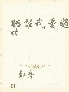 听说我爱过你txt