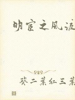 明宦之风流无边