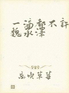 一滴都不许漏 魏承泽