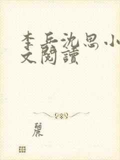 李兵沈思小说全文阅读封面
