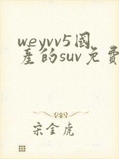 weyvv5国产的suv免费封面