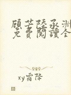 顾芒陆承洲小说免费阅读全文免费阅读下载封面
