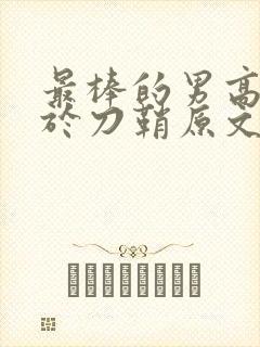 最棒的男高中生于刀鞘原文阅读