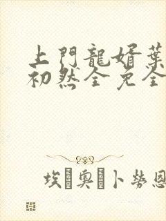 上门龙婿叶辰萧初然全免全集封面