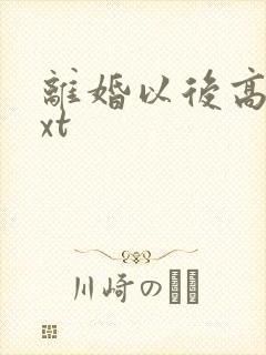 离婚以后高干txt封面