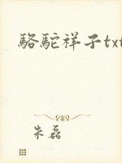 骆驼祥子txt