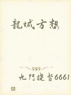 龙城方想封面