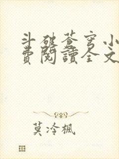 斗破苍穹小说免费阅读全文无弹窗封面