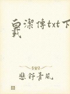 白洁传txt下载封面