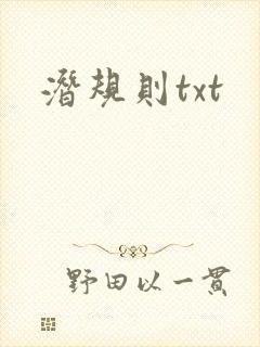 潜规则txt