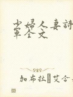 少妇人妻诗雨小军全文