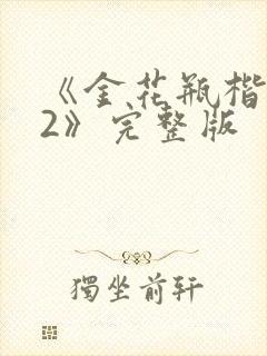 《金花瓶楷梅花2》完整版封面