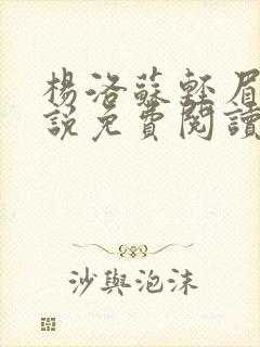 杨洛苏轻眉笔小说免费阅读
