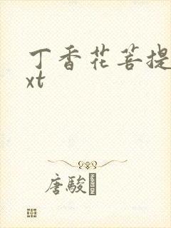 丁香花菩提树txt封面