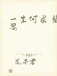 一生何求 兰思思