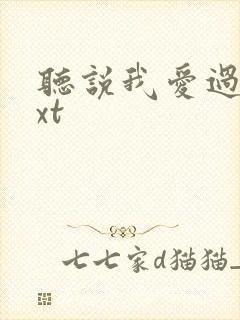 听说我爱过你txt