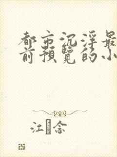 都市沉浮最快超前预览的小说3030