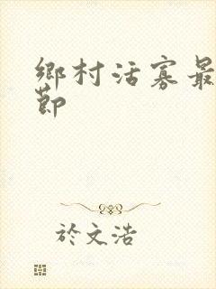 乡村活寡最新章节