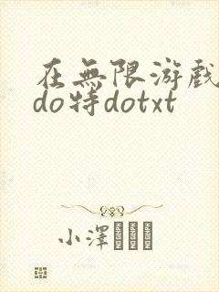 在无限游戏大里do特dotxt封面