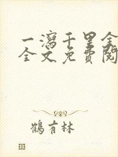 一泻千里金银花全文免费阅读在线