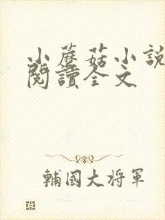 小蘑菇小说免费阅读全文封面