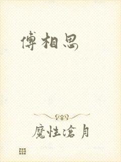傅相思封面