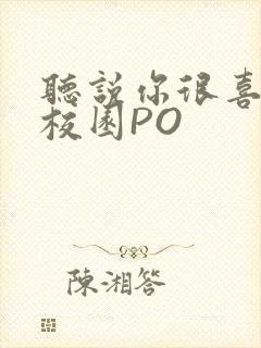 听说你很喜欢我校园PO封面