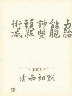 街头钞能力无删减版双胞胎
