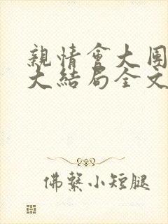 亲情会大团圆结大结局全文
