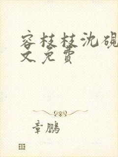 容枝枝沈砚书全文免费封面