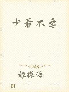 少爷不要封面