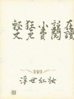 轻狂小说在线全文免费阅读