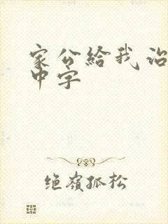 家公给我治疗5中字