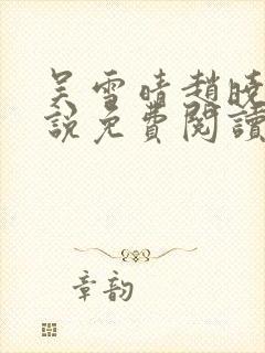 吴雪晴赵晓东小说免费阅读