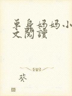 单身妈妈小说全文阅读封面