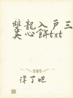 双龙入户三人行夹心饼txt