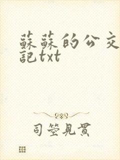 苏苏的公交车日记txt封面