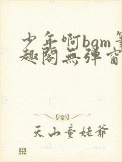 少年啊bgm笔趣阁无弹窗免费